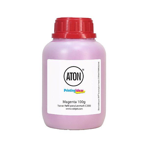 Refil de Toner Lexmark C500 | C500N | X500 | X500N Magenta 100g Aton