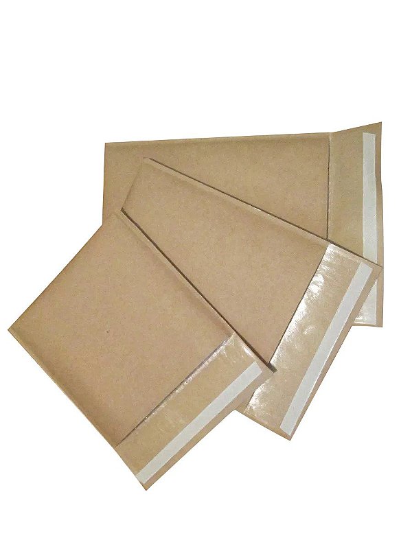 Kit com 10 Envelopes Kraft Bolha 19x19