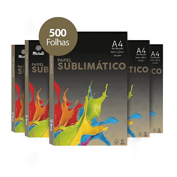 Papel para Sublimação - Mundi Globinho - 500 Folhas A4 - Valejet.com:  Toner, Tinta, Toner Refil e Tinta para Impressora
