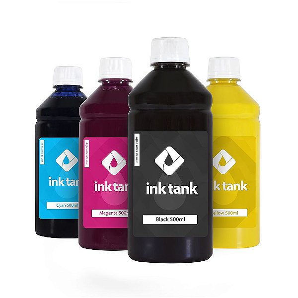 KIT 4 TintaS Pigmentadas para Epson L805 Bulk Ink CMYK 500 ml - Ink Tank