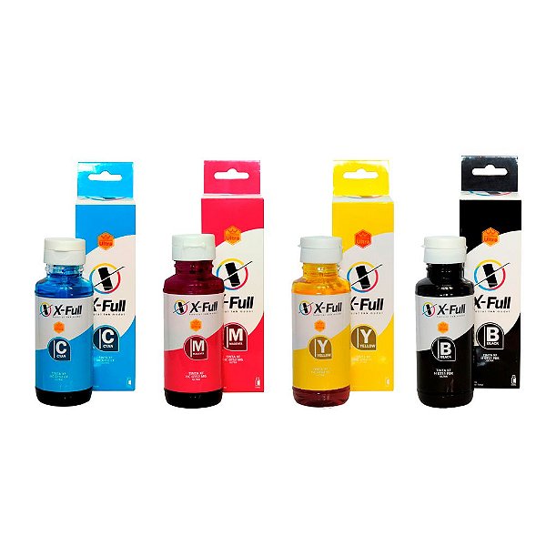 Kit 4 Tintas Para Epson L3118 Ultra Corante Xfull Cmyk 70ml Toner Tinta Toner 8495