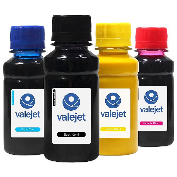 Kit 4 Tintas Sublimáticas para Epson L3110 Bulk Ink CMYK 100ml Valejet