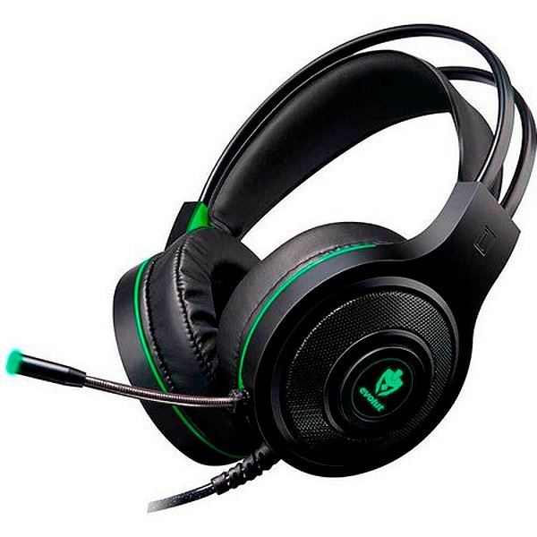 Fone de Ouvido Headset Gamer EG301GR Têmis Verde Com Fio Evolut