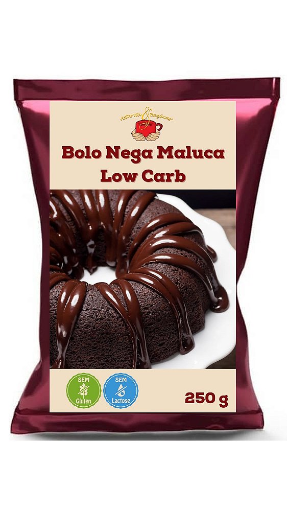 BOLO DE NEGA MALUCA LOW CARB 250 g