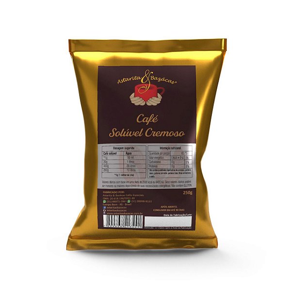 CAFÉ SOLÚVEL CREMOSO 250 g