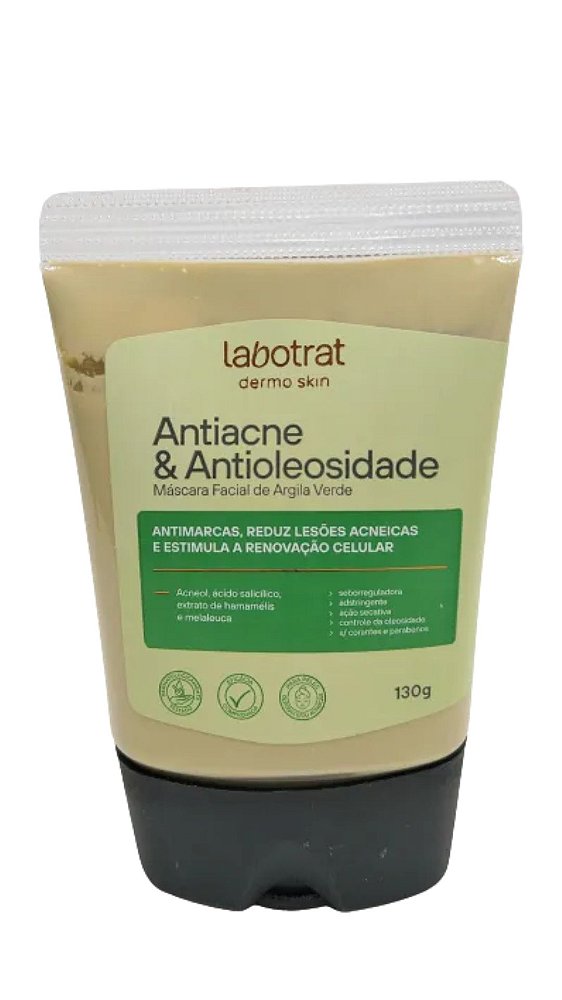 Antiacne Antioleosidade Máscara Facial Argila Verde Labotrat