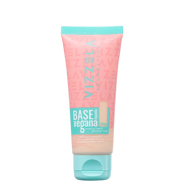 Base líquida Vegana Cruelty Free & Paraben Free - Vizzela