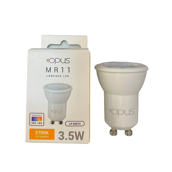 LAMPADA MINI DICROICA 3.5W 2.7K IRC95 210LM 36° IP20 - OPUS