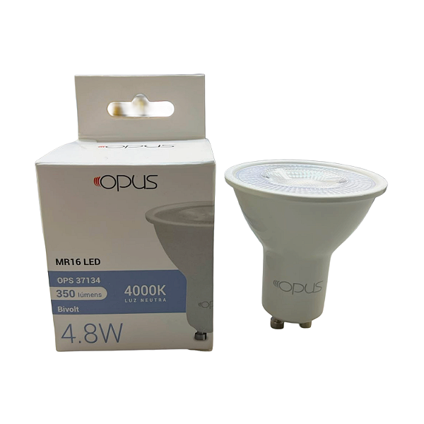 LAMPADA DICROICA 4.8W 4.0K 350LM 36° - OPUS