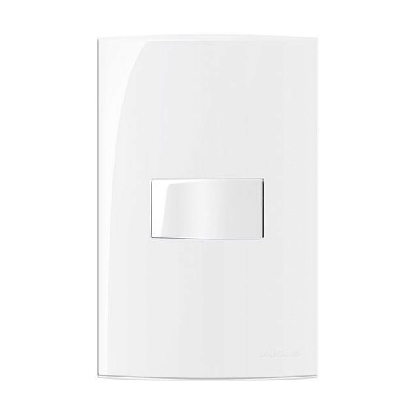 CONJ 1 INTERRUPTOR SIMPLES 4X2 10A SLEEK BRANCO - MARGIRIUS