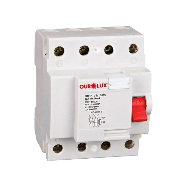 DR (INTERRUP. DIFERENCIAL) TETRA POLAR 4P 100A 30MA OUROLUX
