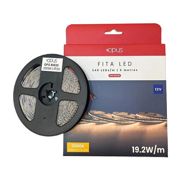 FITA LED 19.2W 3.0K 12V 240LEDS IP20 - OPUS