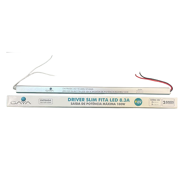 FONTE SLIM 8.3A 12V 100W IP20 7654 - GAYA