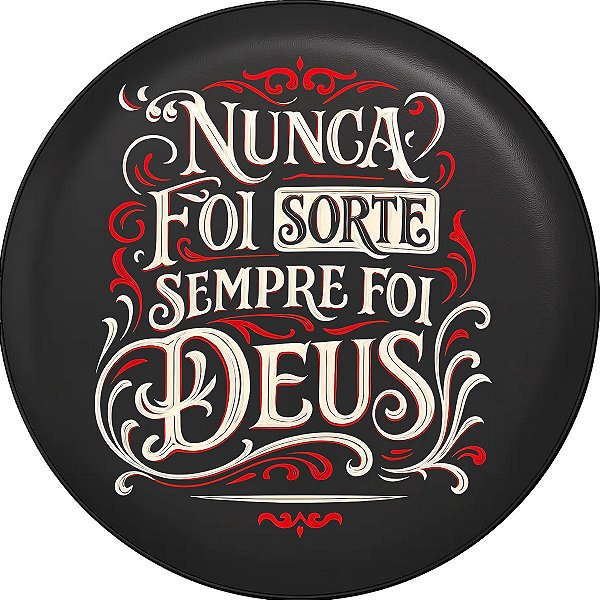 Capa de Estepe Personalizada para Ecosport Crossfox Estampa Nunca foi Sorte Sempre foi Deus 3