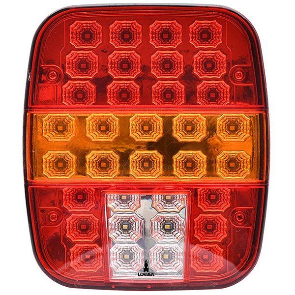 Lanterna Traseira Marmita Lorben Com Vigia 34 Led Caminhão Par