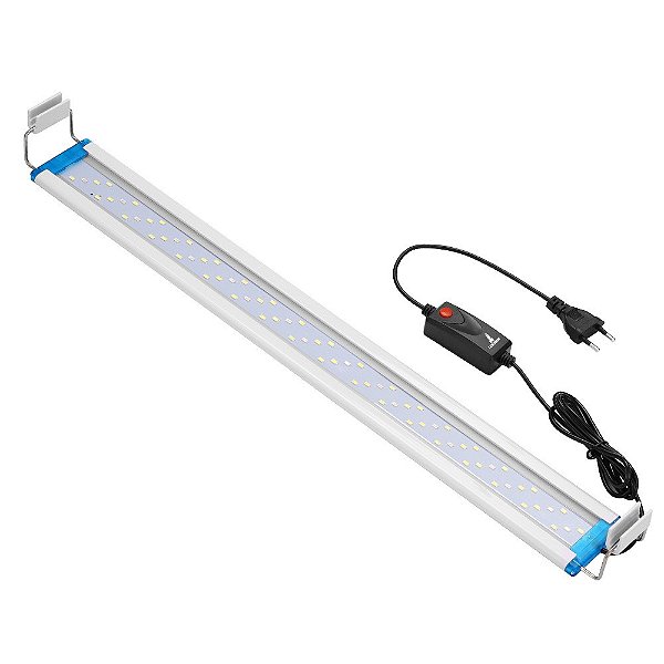 Luminária de Led para Aquário Lorben Barra Slim 3 Funções de Cores 38 a 50cm 10W Bivolt