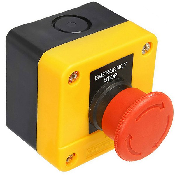 Botoeira de Emergência com Caixa de Sobrepor Amarela Lorben