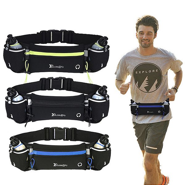 Cinto de Hidratação Lorben Corrida Ciclismo com 2 Garrafas d´água Esportes Fitness