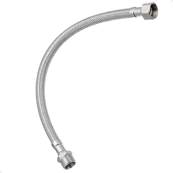 Rabicho Engate Mangueira 60 cm Trançado Aço Inox Flexível Lorben