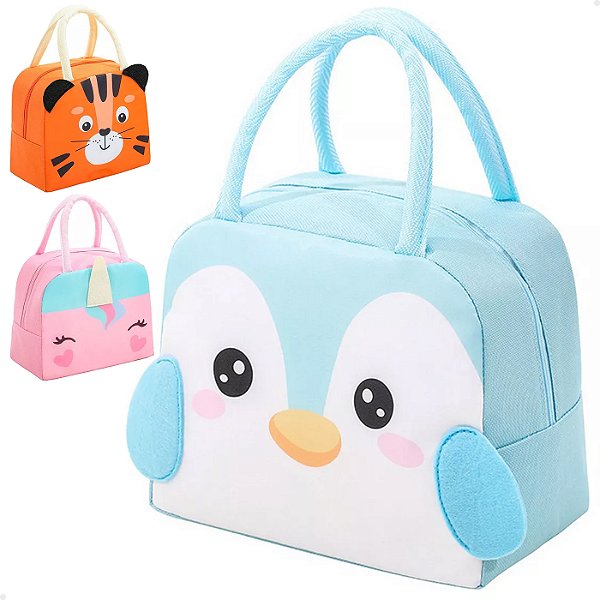 Bolsa Térmica 3D Lorben Lancheira Infantil Porta Marmita Lanche Menina Menino