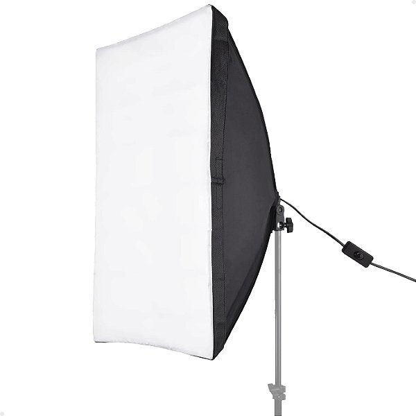 Softbox Luz Contínua Lorben 50x70 Cm Com Bolsa Soquete E27 Estúdio Fotografia Vídeo Lives Youtube Tiktok Retrato