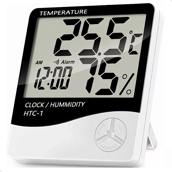 Relógio Termômetro Digital LCD Termo Higrômetro Lorben Alarme Medidor de Temperatura Umidade