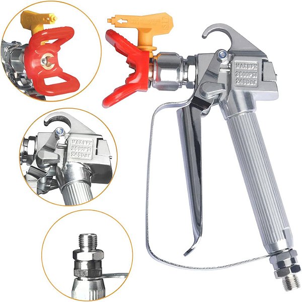 Pistola Airless 3600psi Universal Completa com Bico 517 Pulverização Lorben