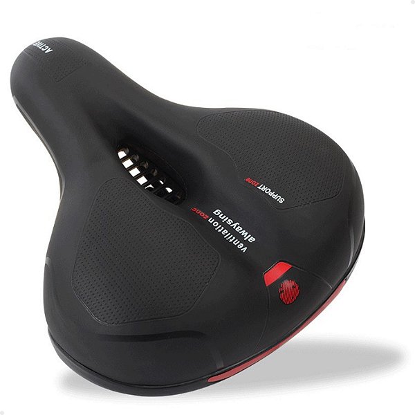 Banco Selim para Bicicleta 2 Molas Largo com Fita Refletiva Lorben