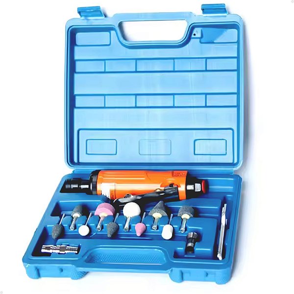 Kit Mini Retífica Pneumática Lorben Completo 16 Acessórios e Maleta