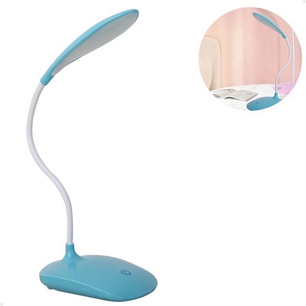 Luminária Mesa Flexível Lorben Touch sem Fio 3 Níveis de Luz 14 Led