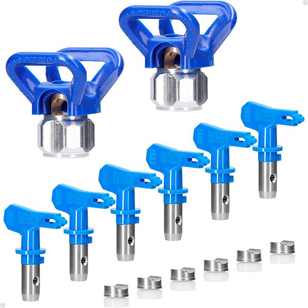 Kit Completo Pintura Airless 6 Bicos 211/315/417/515/517/523 e 2 Porta Bicos Lorben