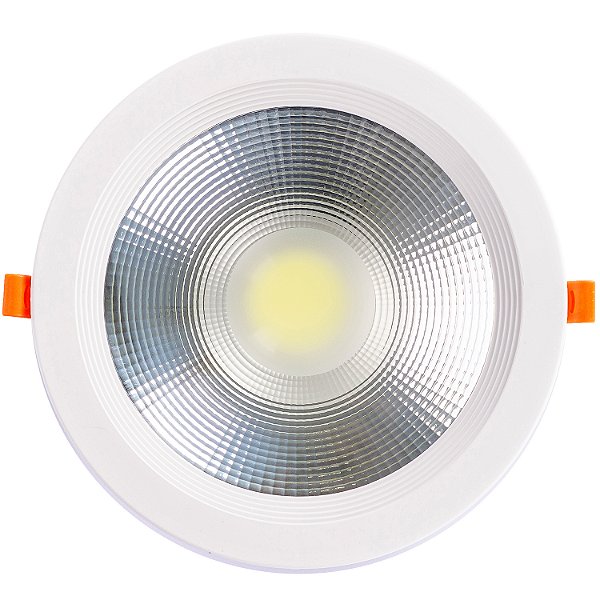 Plafon Spot Led Cob 30w Embutir Redondo Branco Frio 6500k