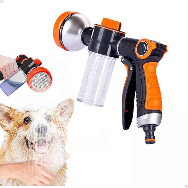Pistola Pulverizadora Água Multifunção Reservatório Sabão
