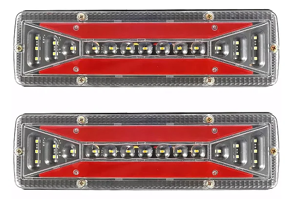 Par Luz Led Carreta Sinalização Traseira Caminhão Reboque