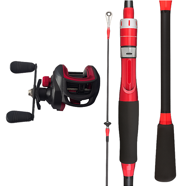 Carretilha Anti Cabeleira 19 Rolamentos E Vara Carbono 1,80m