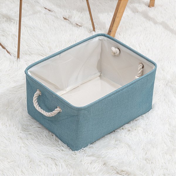 Caixa Cesto Organizador Tecido Lona Resistente 41x32x20cm