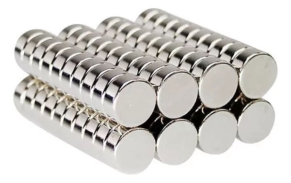 Kit com 20 Peças Ímã de Neodímio 10x4mm N35 Super Forte