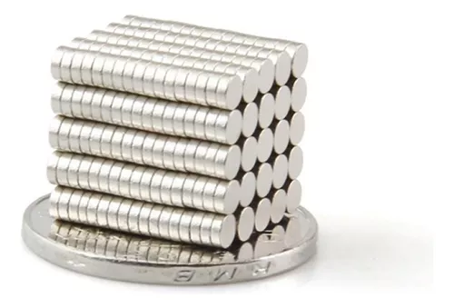Kit com 100 Peças Ímã de Neodímio 3x1mm Super Forte N35 Redondo