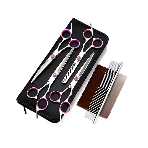 Kit 4 Tesouras Pet Inox Profissional Lorben