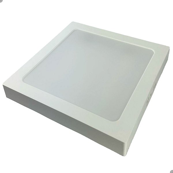 Plafon Painel de LED quadrado de sobrepor 23x23cm - 18W - 6500k - Marca Lorben