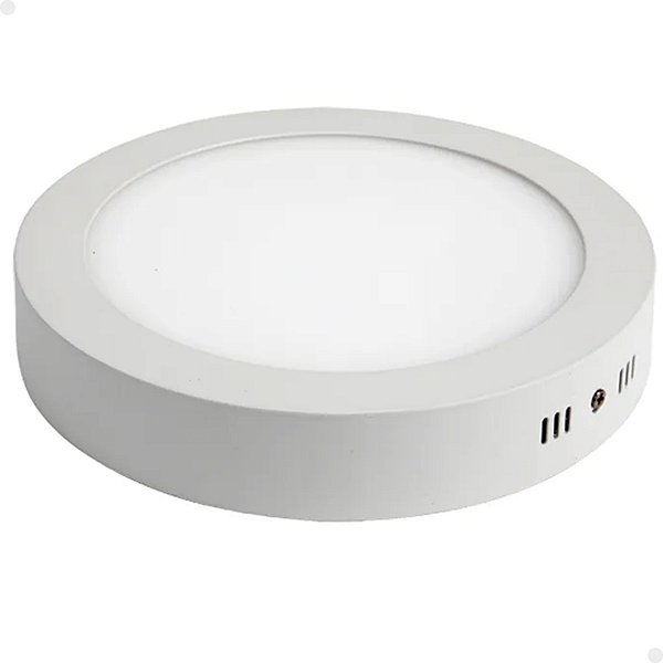 Plafon Painel de LED redondo de sobrepor 23cm - 18W - 6500k - Marca Lorben