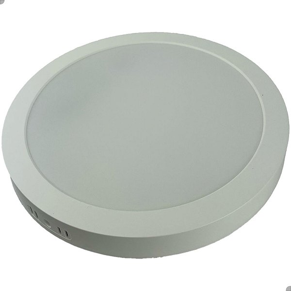 Plafon Painel de LED redondo de sobrepor 30cm - 25W - 6500k - Marca Lorben