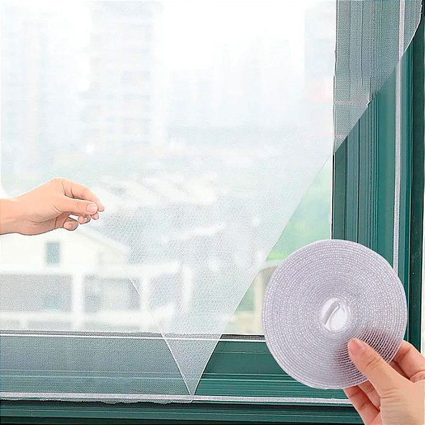 Tela Mosquiteira para Janelas 160x140cm – Proteção Contra Insetos com Fácil Instalação
