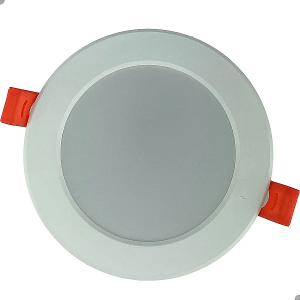 Plafon Painel LED Embutir Redondo 12cm 6W Branco Quente 6500K Bivolt – Iluminação Moderna e Eficiente