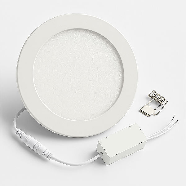 Plafon Painel de LED Redondo de Embutir 19cm de diâmetro Bivolt (110/220V)- 15W - 4000k