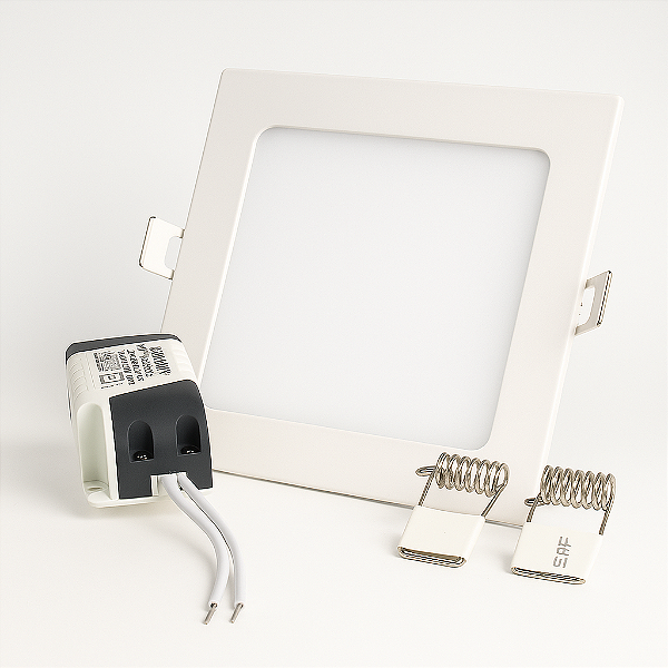 Plafon Painel de LED QUADRADO de Embutir 15cm de diâmetro Bivolt (110/220V)- 9W - 4000k