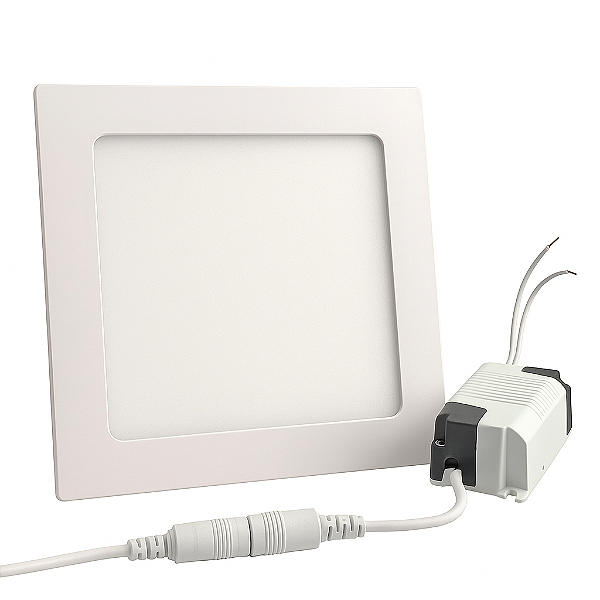 Plafon Painel de LED QUADRADO de Embutir 17cm de diâmetro Bivolt (110/220V)- 12W - 6500k