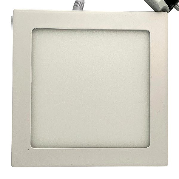 Plafon Painel de LED QUADRADO de Embutir 20cm de diâmetro Bivolt (110/220V)- 15W - 3000k