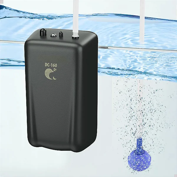 Bomba Ar Portatil Aquario Pilha Emergencia Transporte Peixes