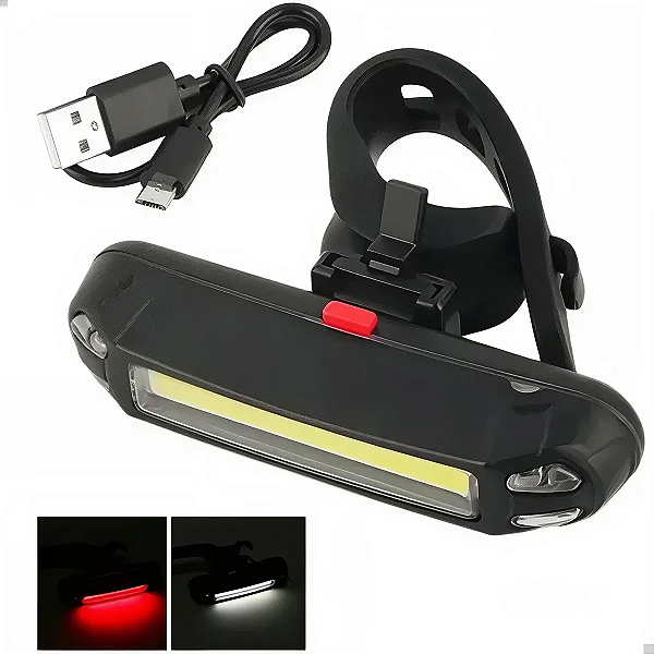 Sinalizador Traseiro Bike Luz Led Potente Recarregável Usb